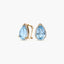 Pendientes de oro 18K topacio azul y circonitas 14 mm SULTANAH