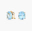 Pendientes de oro 18K topacio azul 12 mm COLORS