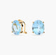 Pendientes de oro 18K topacio azul 12 mm COLORS