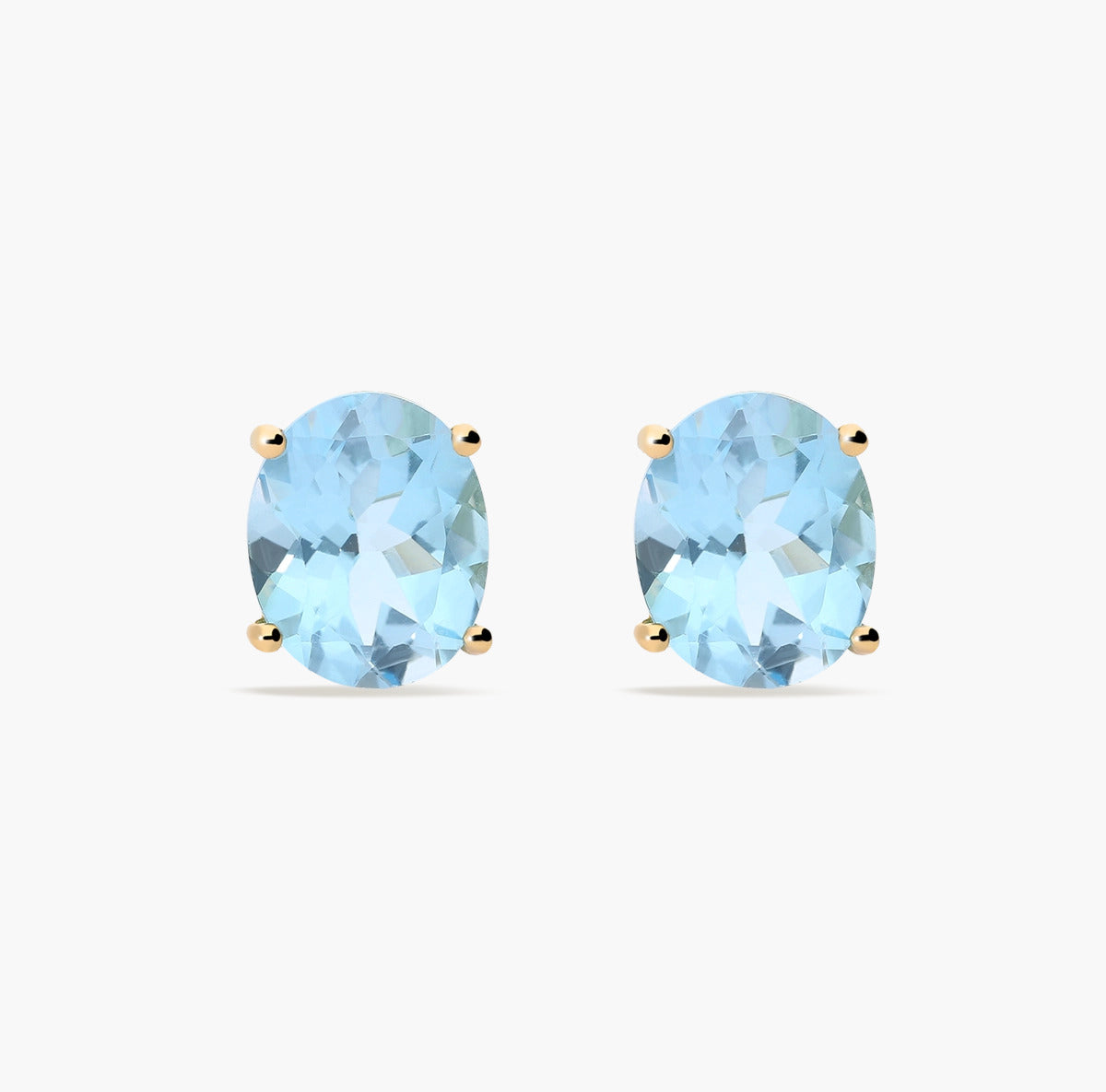 Pendientes de oro 18K topacio azul 12 mm COLORS