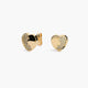 Pendientes corazón de oro 18K circonitas 8 mm