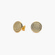 Pendientes redondos de oro 18K circonitas 11 mm