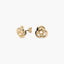Pendientes triple círculo de oro 18K 11 mm