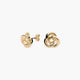 Pendientes triple círculo de oro 18K 11 mm