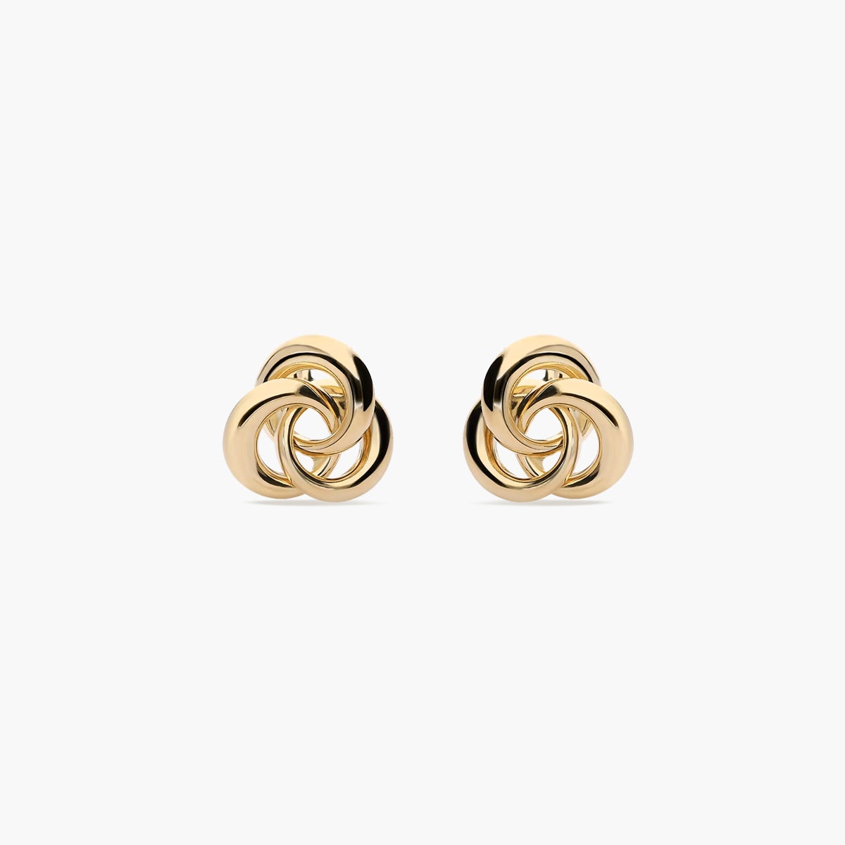Pendientes triple círculo de oro 18K 11 mm