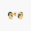 Pendientes doble círculo de oro 18K 11 mm