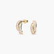 Pendientes de oro 18K circonitas tipo cinquillo 12 mm