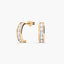 Pendientes de oro 18K circonitas tipo cinquillo 12 mm