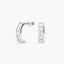 Pendientes de oro blanco 18K circonitas tipo cinquillo 12 mm