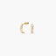 Pendientes de oro 18K circonitas tipo cinquillo 10 mm