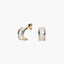 Pendientes de oro 18K circonitas tipo cinquillo 10 mm