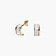 Pendientes de oro 18K circonitas tipo cinquillo 10 mm