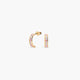 Pendientes de oro 18K circonitas rosa y blanco tipo cinquillo 10 mm