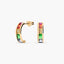 Pendientes de oro 18K circonitas multicolor tipo cinquillo 12 mm