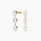 Pendientes largos de oro 18K circonitas 26 mm