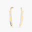 Pendientes largos de oro 18K cadena tipo mayra 40 mm