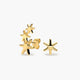 Pendientes estrellas de oro 18K 14 mm