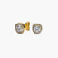 Pendientes redondos de oro 18K circonitas 8 mm