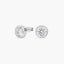 Pendientes redondos de oro blanco 18K circonitas 9 mm
