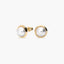 Pendientes redondos de oro 18K con perlas 10 mm