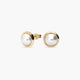 Pendientes redondos de oro 18K con perlas 10 mm