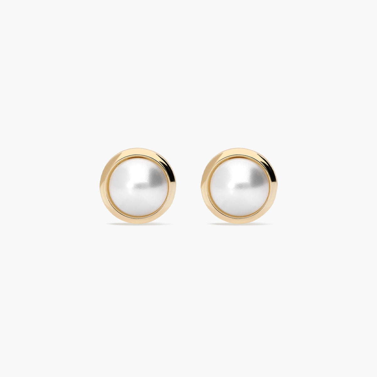 Pendientes redondos de oro 18K con perlas 12 mm