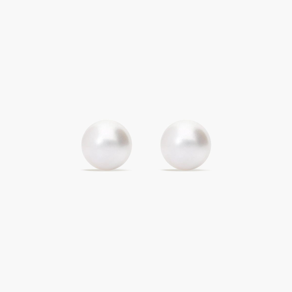 Pendientes de botón de oro 18K con perlas 7 mm