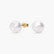 Pendientes de botón de oro 18K con perlas 10 mm