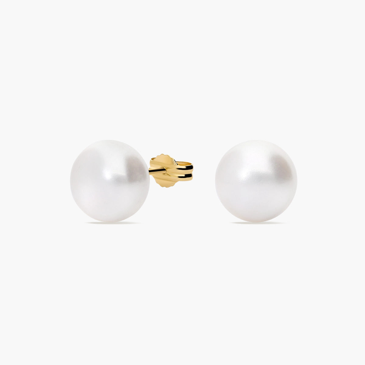 Pendientes de oro 18K con perlas 9 mm
