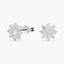 Pendientes de oro blanco 18K circonitas 7 mm