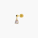 Piercing de oreja de oro 18K de colgar circonitas 8 mm