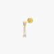 Piercing de oreja de oro 18K de colgar circonitas 10 mm