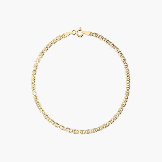 Pulsera de oro 18K 19 eslabón tigre 19 cm