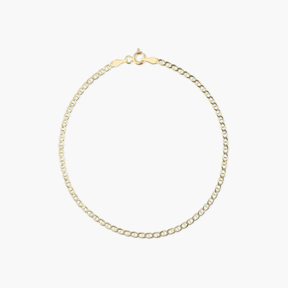 Pulsera de oro 18K eslabón ancla 19 cm