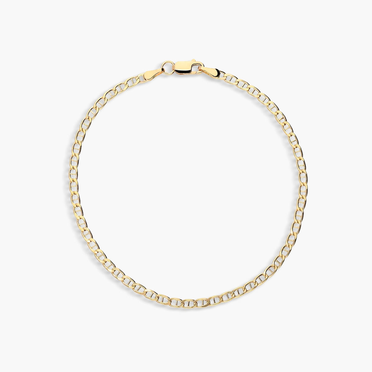 Pulsera de oro 18K eslabón ancla 19 cm