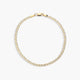 Pulsera de oro 18K eslabón ancla 19 cm