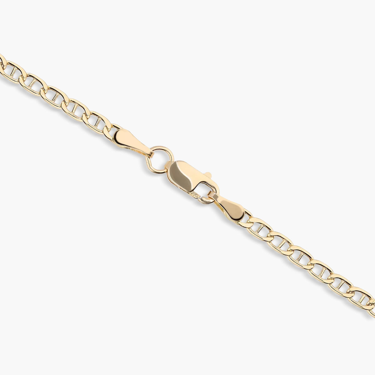 Pulsera de oro 18K eslabón ancla 19 cm
