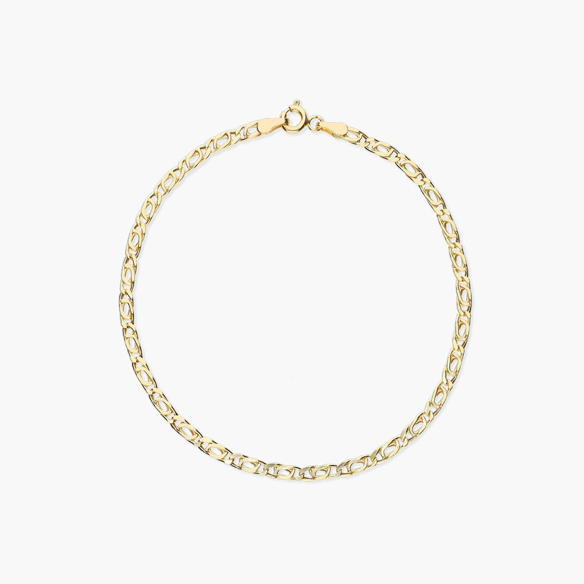 Pulsera de oro 18K malla perdiz 19 cm