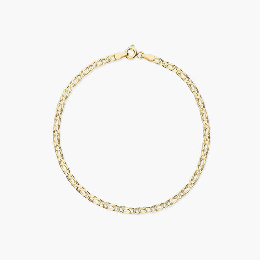 Pulsera de oro 18K malla perdiz 19 cm