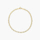 Pulsera de oro 18K malla perdiz 19 cm