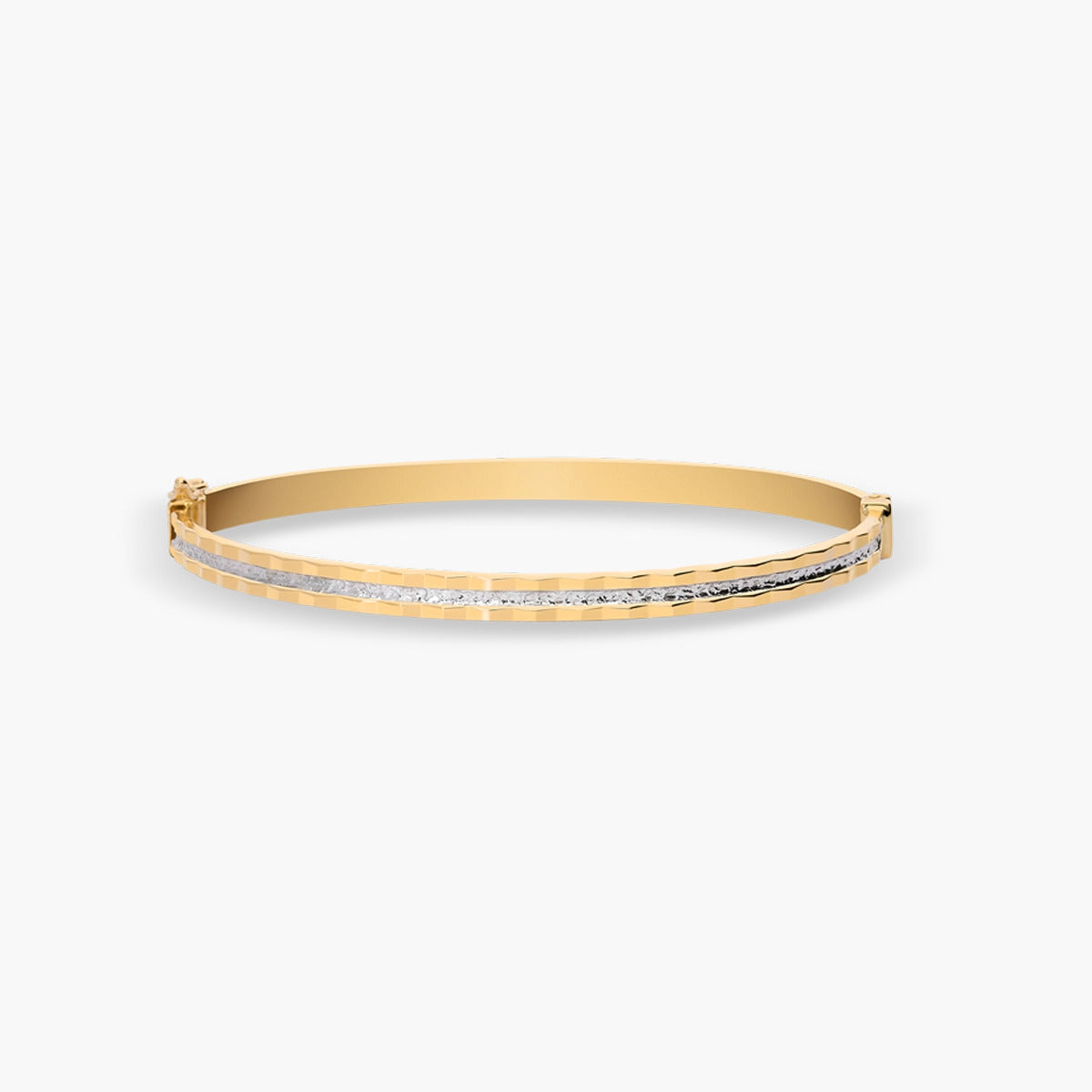 Pulsera rígida de oro bicolor 18K 50x60 mm MONTE CARLO