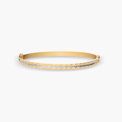 Pulsera rígida de oro bicolor 18K 50x60 mm MONTE CARLO