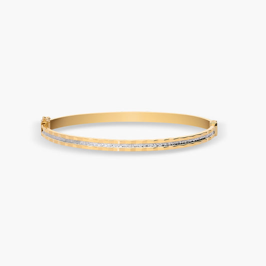 Pulsera rígida de oro bicolor 18K 50x60 mm MONTE CARLO