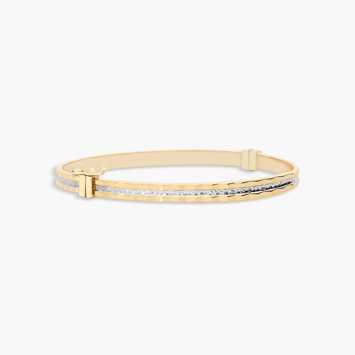 Pulsera rígida de oro bicolor 18K 50x60 mm MONTE CARLO