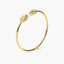 Pulsera rígida de oro 18K circonitas verde 60x55 mm LEOPARD