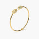 Pulsera rígida de oro 18K circonitas verde 60x55 mm LEOPARD