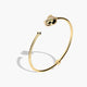 Pulsera rígida de oro 18K circonitas verde 60x50 mm LEOPARD