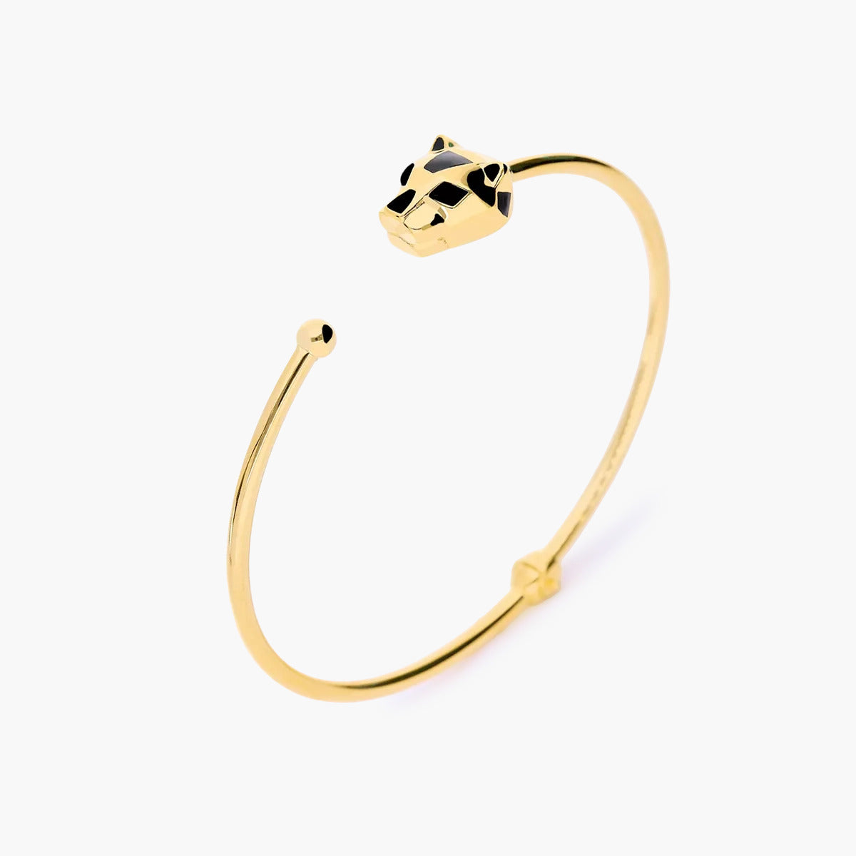 Pulsera rígida de oro 18K 55x45 mm LEOPARD
