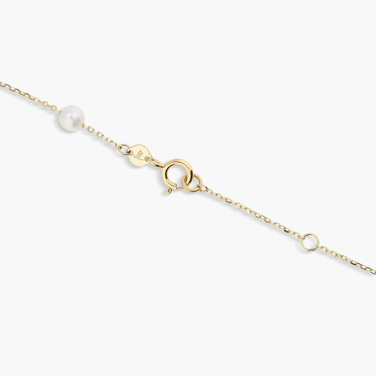 Pulsera de oro 18K perlas oval 16-18 cm