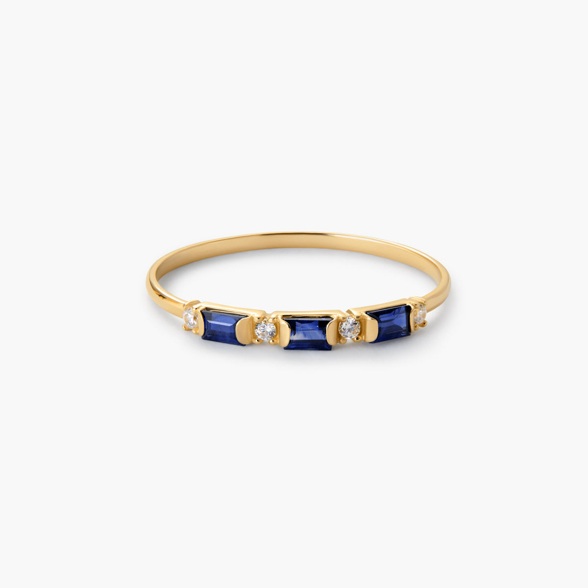 Anillo de oro 18K zafiro